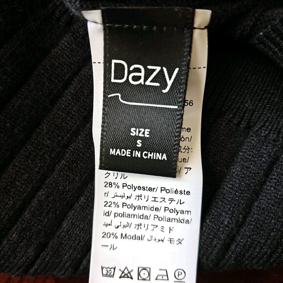 Johnny Collar Long Sleeve Sweater Polo Black Size Small - Picture 5 of 6